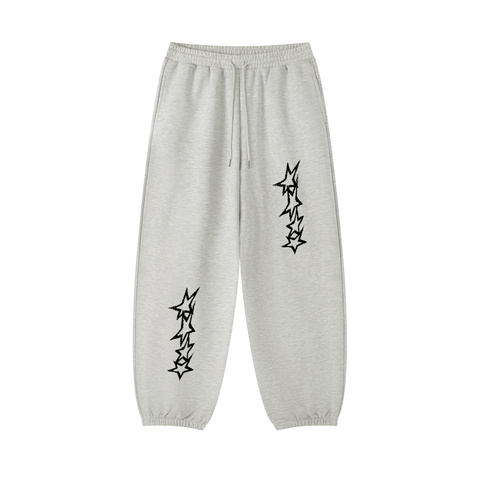 Flower Gray Joggers Front