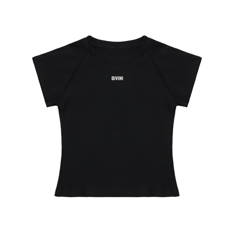 black Running Club Tee front view