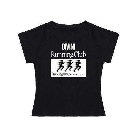 black Running Club Tee back view