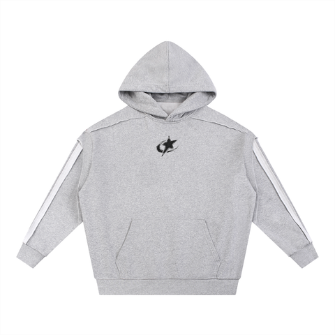 Celestial | Contrast Tape Raw Edge Double Layered Hoodie