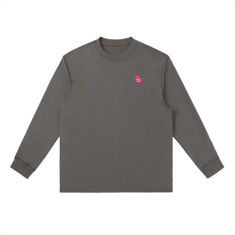 dark gray Nothing Worth Having Comes Easily Long Sleeve Crewneck front view