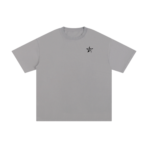 Light Gray t-shirt with a small black logo