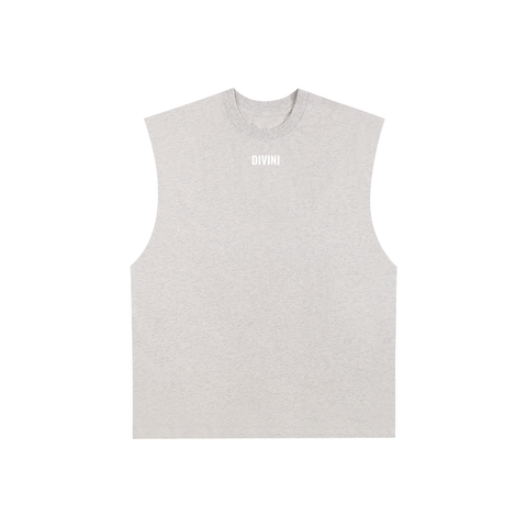 flower gray Running Club Tank front view